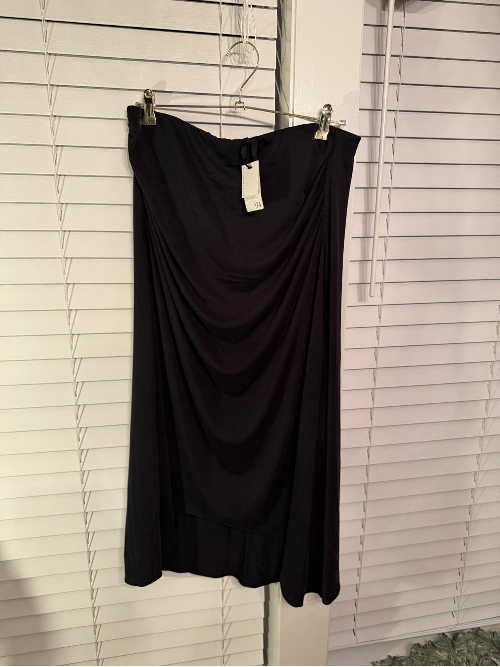 Primark Black Draped Midi Skirt